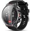 WalkerFit Militare Smartwatch Uomo con Funzione Telefono, 1,85 Rotondo Smartwatch Esterno 100 Giorni di Durata della Batteria Impermeabile Orologio Fitness con Monitoraggio Del Sonno Contapassi,