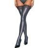 FEOYA Calze autoreggenti da donna in pizzo lucido top coscia calze alte olio lucido collant sexy lingerie per donne party club cosplay
