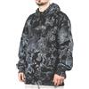 The blueskin Felpa Uomo con Cappuccio Nebula off White - Cotone e Poliestere, Stile Baggy, Tasca Marsupio, Design Unico, Made in Italy