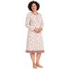 Leedya Camicia da Notte Invernale Donna Lunga in 100% Cotone Interlock - Calda e Morbida, Maniche Lunghe, Bottoni Frontali - Taglie S-3XL