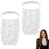 NBEADS 2 Pezzo di Colletto Jabot con Volant, Colletto in Pizzo Staccabile in Poliestere per Costume da Pirata, Accessori per Giochi di Ruolo Storici Vittoriani e Fiere Rinascimentali, 240x425mm