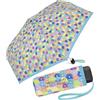 United Colors of Benetton Benetton - Ombrello tascabile Ultra Mini Flat Dots, Blu a pois fioriti, 88 cm