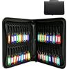 JOSTIVE Portachiavi con cerniera, portachiavi con 36 ganci ed etichette, organizer portatile per chiavi, armadietto portachiavi impermeabile, ignifugo, per uffici, uffici immobiliari, hotel
