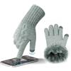 MAGISDU Guanti Donna Invernali Touch Screen Alpaca Lana Fodera In Pile Caldi Guanti Termici con Jacquard Antiscivolo per Smartphone e Tablet Sport Corsa Guidare Taglie S-XL