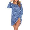 MIA LUCCE Camicia da Notte da Donna a Maniche Lunghe, in Cotone | Morbida camicia da notte a maniche lunghe da donna, camicia da notte da donna, comoda camicia da notte per notte e casa