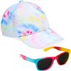 CityComfort Baseball cap e Occhiali da Sole Bambina, Cappello Baseball Bambina con UV Protezione Occhiali