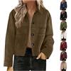 Generico Giacca da donna marrone in finta pelle scamosciata blazer in pelle vecchia cappotto Y2K Autunno Inverno Caldo Manica Lunga Moda Giacca Cappotto da donna Camoscio Vestito Giacche
