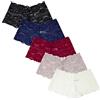 Yenita Women Lace Hipster, set di 5 pantes da donna in morbido tessuto di pizzo Gemischt (Schwarz, Weiss, Bordeaux, Marine, Altrosa) M