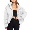 Generico Giubbotto Donna Invernale Piumino Giacca Trapuntata Autunnale Mezza Stagione Giubbino Oversize Bomber Caldo e Rilassato Abbigliamento Corto Capispalla Colletto Rialzato Con Tasche