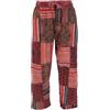 GURU SHOP Pantaloni da yoga patchwork Goa, pantaloni larghi da uomo, cotone, abbigliamento alternativo