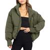 Generico Giubbotto Donna Invernale Piumino Giacca Trapuntata Autunnale Mezza Stagione Giubbino Oversize Bomber Caldo e Rilassato Abbigliamento Corto Capispalla Colletto Rialzato Con Tasche