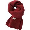 TILEZE Sciarpa Donne Sciarpe di Cashmere Lady Inverno Thicken Caldo Morbido Pashmina Scialli Wraps Femminile Colore Puro Maglia Lunga Sciarpa-Rosso-18X145Cm