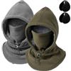 Generic Cappello con Maschera Integrata in Flanella Calda | Passamontagna Antivento Da Sci Con Fodera in Pile, Cappuccio Invernale Caldo a Copertura Totale