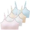 SALIA Girl Reggiseni per Ragazze 10-14, Reggiseno Sportivo in Cotone per | Cuscinetti leggeri cuciti, cinghie regolabili, morbido misto cotone modal, vestibilità senza ingombro, comfort traspirante