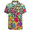 ZHAOCAI Shiteshirts - Camicia hawaiana da uomo Shite da uomo, estate UK anni '80, maglietta a maniche corte, maglietta da discoteca hawaiana