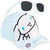 Get Trend Disney Stitch | Care Bears | Kuromi | Cinnamoroll Cappello con Visiera e Occhiali da Sole Bambino Protezione UV400