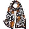 Trillion London® - Sciarpa in seta da donna, firmata, collezione primaverile, leggera, scialle avvolgente, beige, adatta per la vita quotidiana e viaggi, finitura liscia e morbida