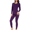 wirarpa Set di Intimo Termico in Cotone per Donne Pigiama Maglia | Lunga Giacca con Top e Pantaloni, Abbigliamento Termico per l'Autunno