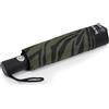 Isotoner Ombrello resistente, ultra impermeabile, con apertura e chiusura automatica, Zebra cachi, ST