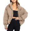 Generico Giubbotto Donna Invernale Piumino Giacca Trapuntata Autunnale Mezza Stagione Giubbino Oversize Bomber Caldo e Rilassato Abbigliamento Corto Capispalla Colletto Rialzato Con Tasche