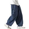 ORANDESIGNE Uomo Hip Hop Baggy Cargo Jeans Stampati Stile Hipster Denim Gamba Larga Allentata per Adolescenti Vintage Harajuku Dritti