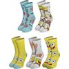 United Labels Spongebob - 5 paia di calzini in spugna da uomo, multicolore, 40-45, calze da uomo, calze da uomo, multicolore, 40-45
