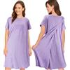 JLFDLLYYZQ Camicia da Notte Donna Chirurgiche Post Spalla, Pigiama Allattamento con Apertura Posteriore, Pigiama Donna con Chiusura A Strappo