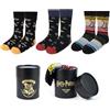CARTOON Calzini per adulti Harry Potter 3 paia di calze in misto cotone taglia unica 38-45 in confezione regalo