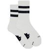 Gallo Calze corte unisex spugna di cotone bianco con righe in contrasto di colore