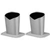 Supvox 2 supporti per occhiali da vista, per telefono, occhiali da sole, portapenne (argento)