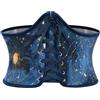 SCARLET DARKNESS Waspie - Cintura corsetto medievale da donna con lacci con cintura con stampa floreale