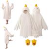 PLGEBR Pigiama a forma di anatra per adulti, divertente coperta con cappuccio, morbida tutina indossabile con pantofole per i piedi, per feste cosplay