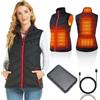 Unzipp Gilet riscaldato da donna con pacco batteria, gilet riscaldante elettrico leggero per donna, gilet ricaricabile tramite USB con tasche, gilet caldo gilet invernale slim fit gilet esterno (XL)