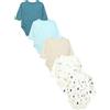 TupTam Body Neonato - Body Neonato 0-3 Mesi 5 Pezzi, Body Bambino Cotone 100%, Apertura Frontale, Unisex