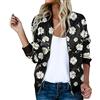 Generic Giacche da Donna Casual giornaliere Giacca Leggera con Cerniera Lampo Giacca Casual con Stampa Floreale Colletto Corto Capispalla Sportiva con Cerniera Top Maglione Lungo Invernale