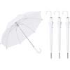 DANYX Kit 4 Ombrelli Automatici Bianchi 8 Stecche in Fibra Antivento 106 cm per Matrimoni Eventi Cerimonie