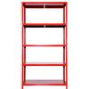 Scaffale in Metallo 5 Ripiani 100x40x187 cm Ettore Rosso