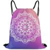 Morbuy Mandala Fashion Sacca Sportiva Zaino a Sacco (Rosa) | Stampa Zaino Traspirante con Coulisse Sportivo Leggero Traspirante per Palestra, Scuola, Viaggi, Uomo Donna Unisex