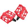 Mikinona Lega di Alluminio Pedali per Bicicletta Rosso 2 Pezzi | Piattaforma Grande, per Mountain Bike e Strada, Comfort di Guida, Trail e Lunghe Uscite