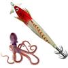 Générique Turlotte per calamari Attrezzature da pesca Artificiale 3D Luminose con | Jig Amo Calamaro 12 cm per laghi e fiumi pesca alla traina gamberetto Seppe