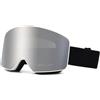 LBAWJWAIL OTG Maschera da sci per uomo donna adolescenti | Lenti doppie antiappannamento UV400, lente sferica con rivestimento specchio REVO compatibile casco
