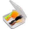 Wodsty Set di 4 esche galleggianti in schiuma, 75 mm, 18 g, con gancio ad alto tenore di carbonio e molla naturale, esche di superficie per trota, pesce persico, pesca in acqua salata