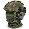 JHTUDHJ Set Casco Tattico 4 in 1 con Cuffie Cover e Tasca Posteriore | Set 4 in 1, Cuffie su Rail, Cover Casco, Tasca Posteriore, Regolabile 20.2-26 in, PTT Richiesto Non Incluso