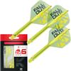 Target Darts Luke Littler K-Flex No.6 Dart Voli e Steli, Tutte le Taglia | Il Nuke, Corto(19mm)/ Intermedio(26mm)/ Medio(33mm), Fallout Tutto in Uno Alettes e Alberi Sistema, Kflex