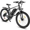 EVERCROSS Bicicletta Elettrica Adulti 27,5, Motore 250W, Batteria 36V 13Ah | E-bike con autonomia fino a 100 km, cambio a 7 velocità, forcella ammortizzata, freni a disco e luci, città e tour