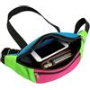 Generic Neon - retrò anni '80 e '90 | 2 tasche con cerniera e | Marsupio in nylon impermeabile anni '80 neon con 2 tasche con cerniera, cinturino in vita regolabile (47,8 - 85,1 cm) e stile