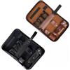 Wodsty Borsa da golf in pelle, impermeabile, con organizer per 12 tee e accessori, borsa portatile per campo da golf, marrone