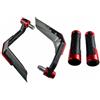 Gralara Paramaniche Deflettore con Manopole Sostituzione Manubrio Parabrezza Trasparente Scuro Anti Kit Accessori per Guida Quotidiana E
