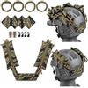 JHTUDHJ Kit Scrim Casco Tattico con Pannelli Camouflage | Kit Scrim Casco Modulare, Vestibilità Regolabile, Pannelli Camouflage, Tasche Laterali, Cordino Elastico