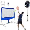 QYOEGSQ Lanciatore Rimbalzo Elettrico Palline Tennis,Contiene 18 Palline | Launcher portatile pieghevole,telecomando,frequenza regolabile,ricarica tipo C,for esercitazione solista